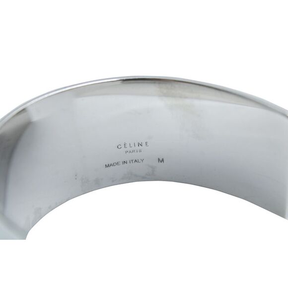 Céline Open-Cuff Bracelet in Silver Metal - Picture 3 of 4